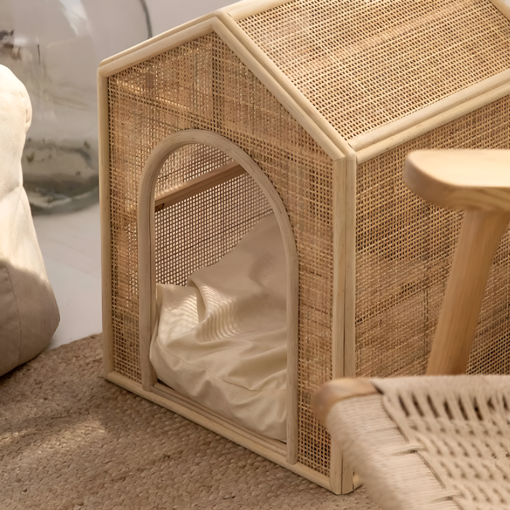 Natural Woven Dog Bed - Peties