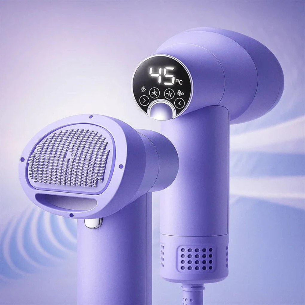 Silent Dual Pet Hair Dryer Brush