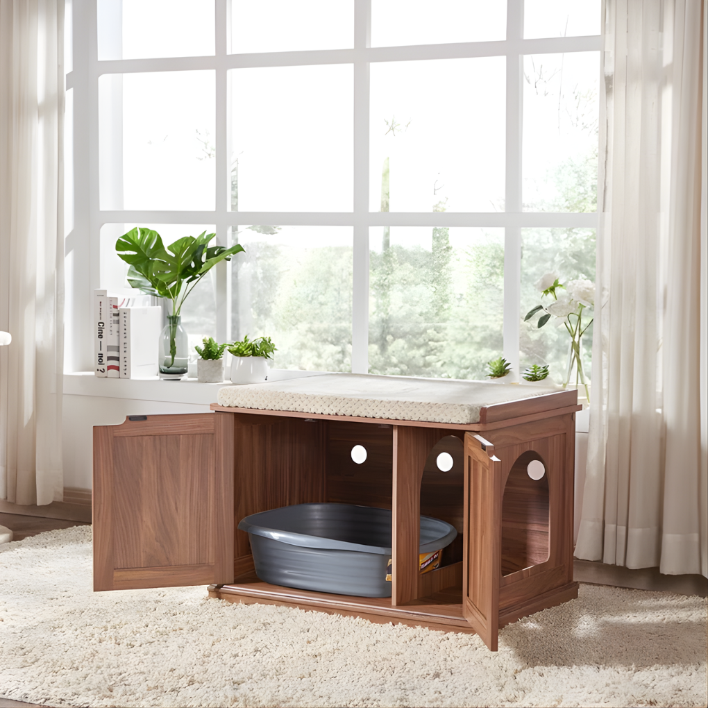 Hidden Cat Litter Box Cabinet