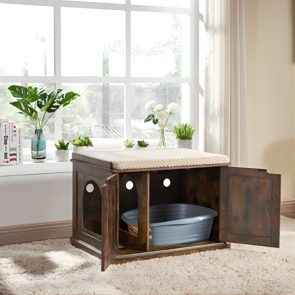 Hidden Cat Litter Box Cabinet