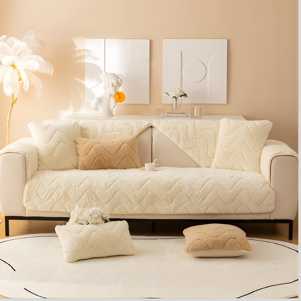 Soft Velvet Couch Slipcover