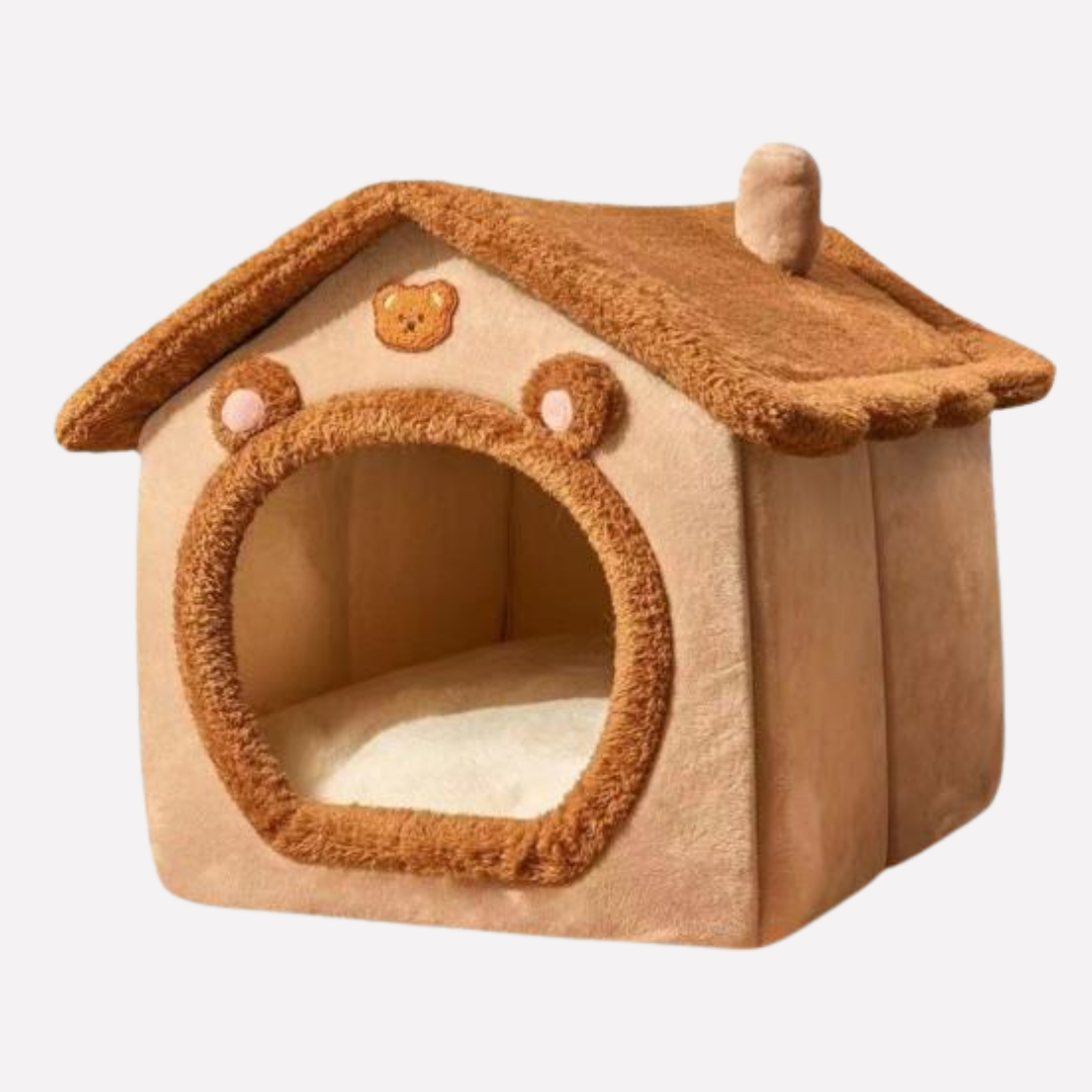 Fun Bear Cozy Pet House Bed - Peties