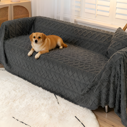 Plush Fuzzy Couch Slipcover