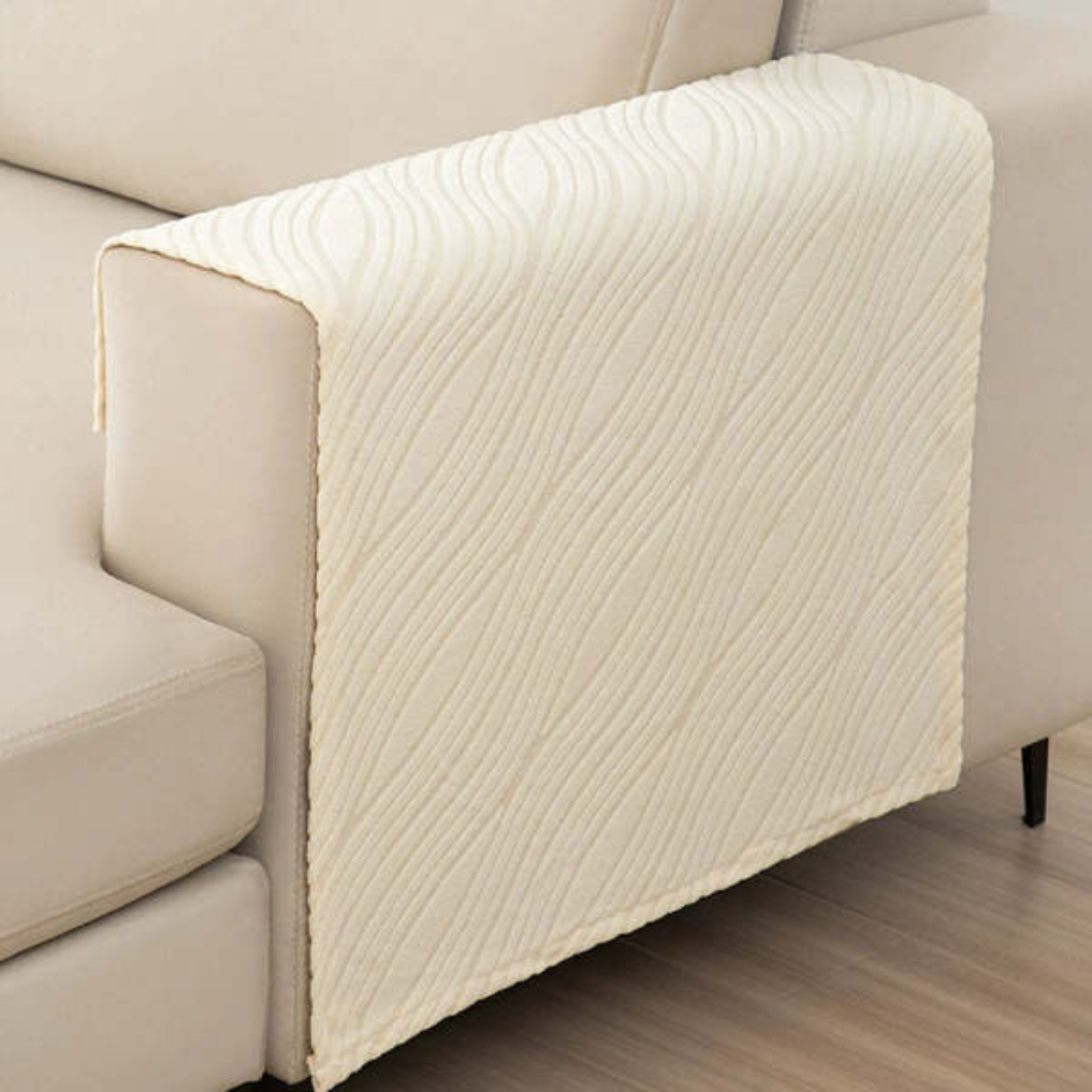 Plush Grip Sofa Arm Covers Set