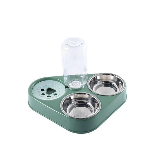 3-in-1 Cat Food Station with Drinking Fountain – Complete Feeding Solution