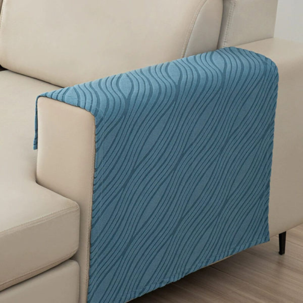 Plush Grip Sofa Arm Covers Set