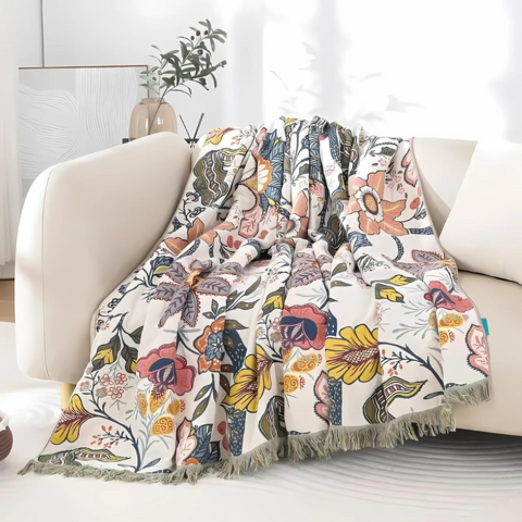 Vintage Floral Throw Blanket - Peties