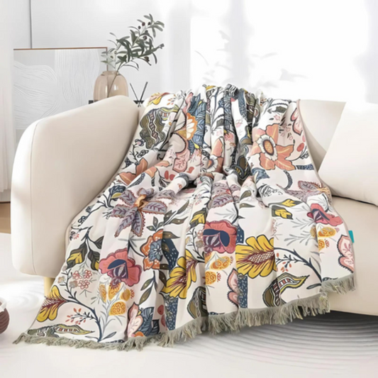Vintage Floral Throw Blanket - Peties