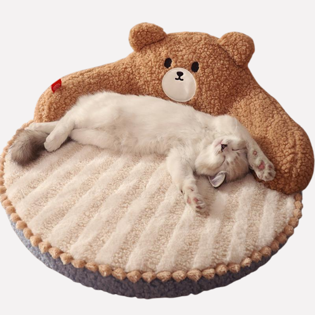 Plush Teddy Bear Pet Bed Mat - Peties