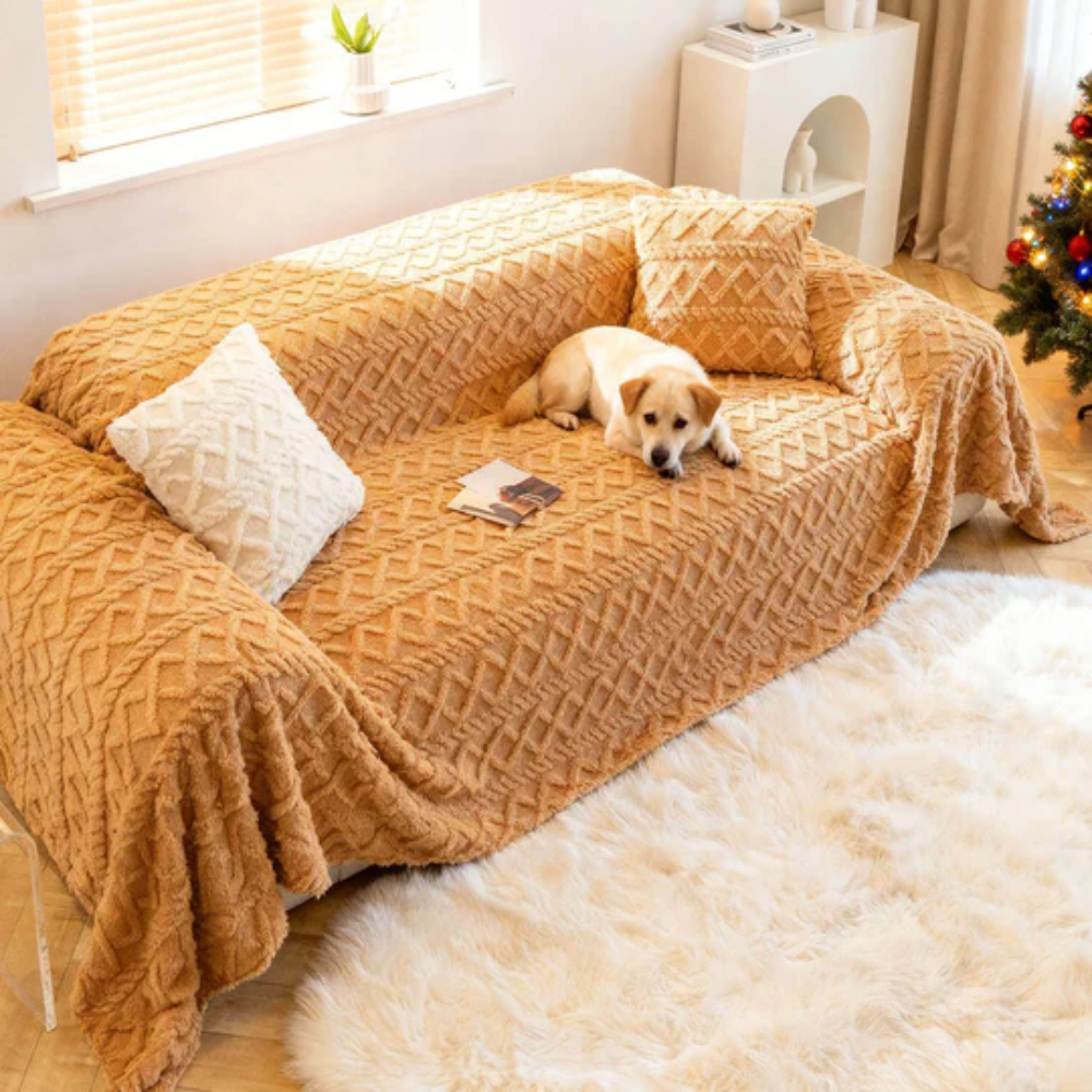 Plush Fuzzy Couch Slipcover