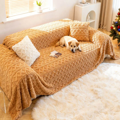 Plush Fuzzy Couch Slipcover