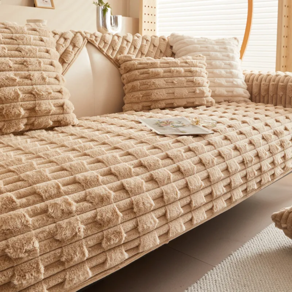 Soft Patterned Couch Slipcover
