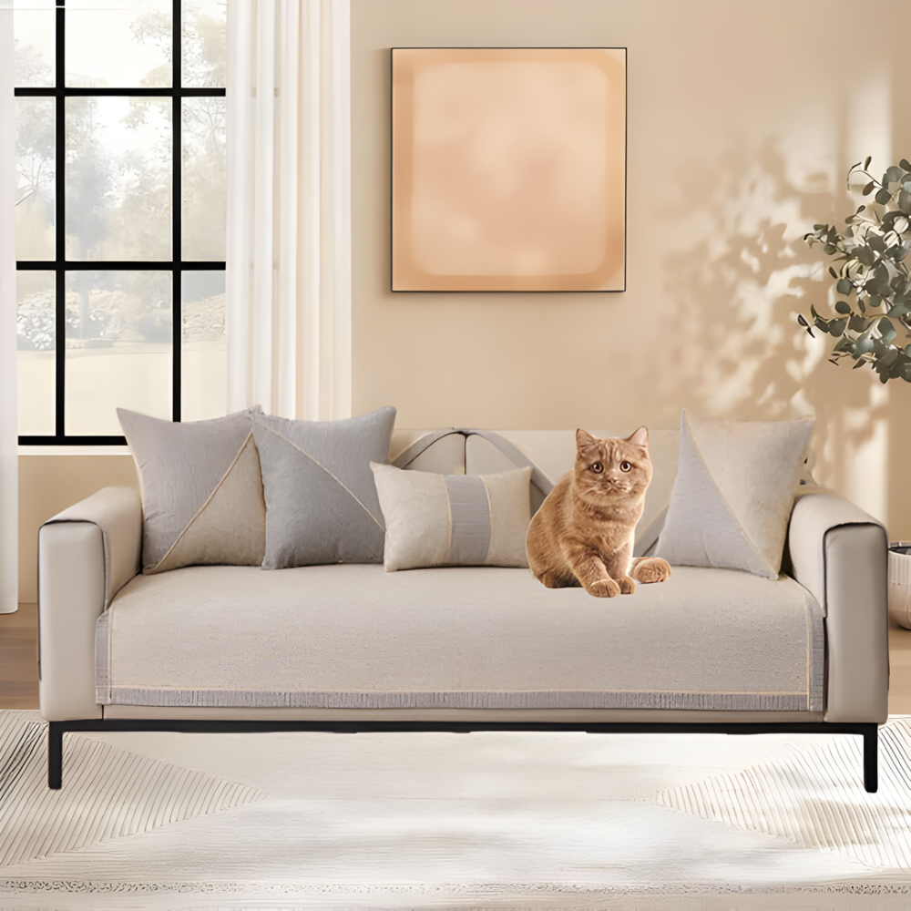 Natural Fabric Couch Slipcover Set - Peties