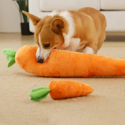Fun Orange Squeaky Dog Toy - Peties