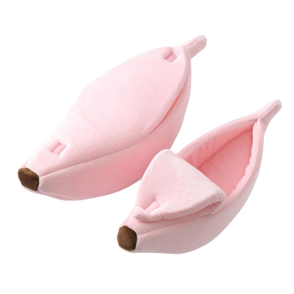 Cozy Banana-Shaped Cat Bed – Portable and Plush Hideaway