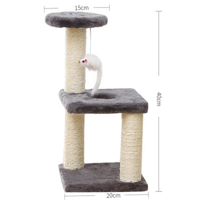 Compact Cat Climbing Frame – Small Cat Tree with Scratching Posts