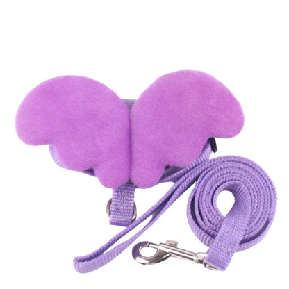 Cat Angel Wings Costume with Leash and Collar – Enchanting Pet Accessory Set