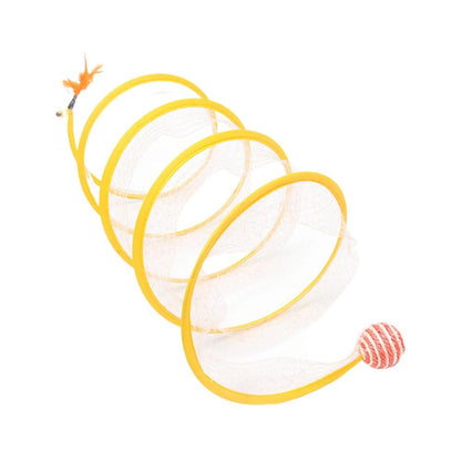 Cat Tunnel Toy - Spring Toy - Interactive Cat Toy