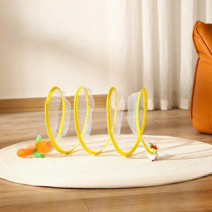 Cat Tunnel Toy - Spring Toy - Interactive Cat Toy