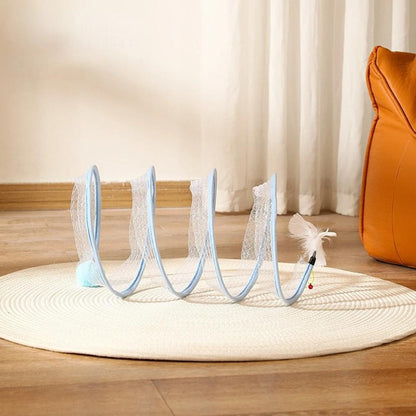 Cat Tunnel Toy - Spring Toy - Interactive Cat Toy