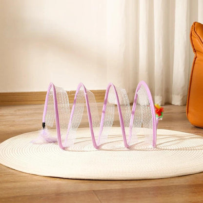 Cat Tunnel Toy - Spring Toy - Interactive Cat Toy