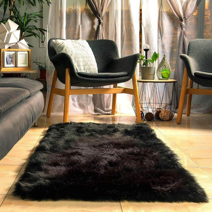 Plush Sheepskin Circular Floor Mat