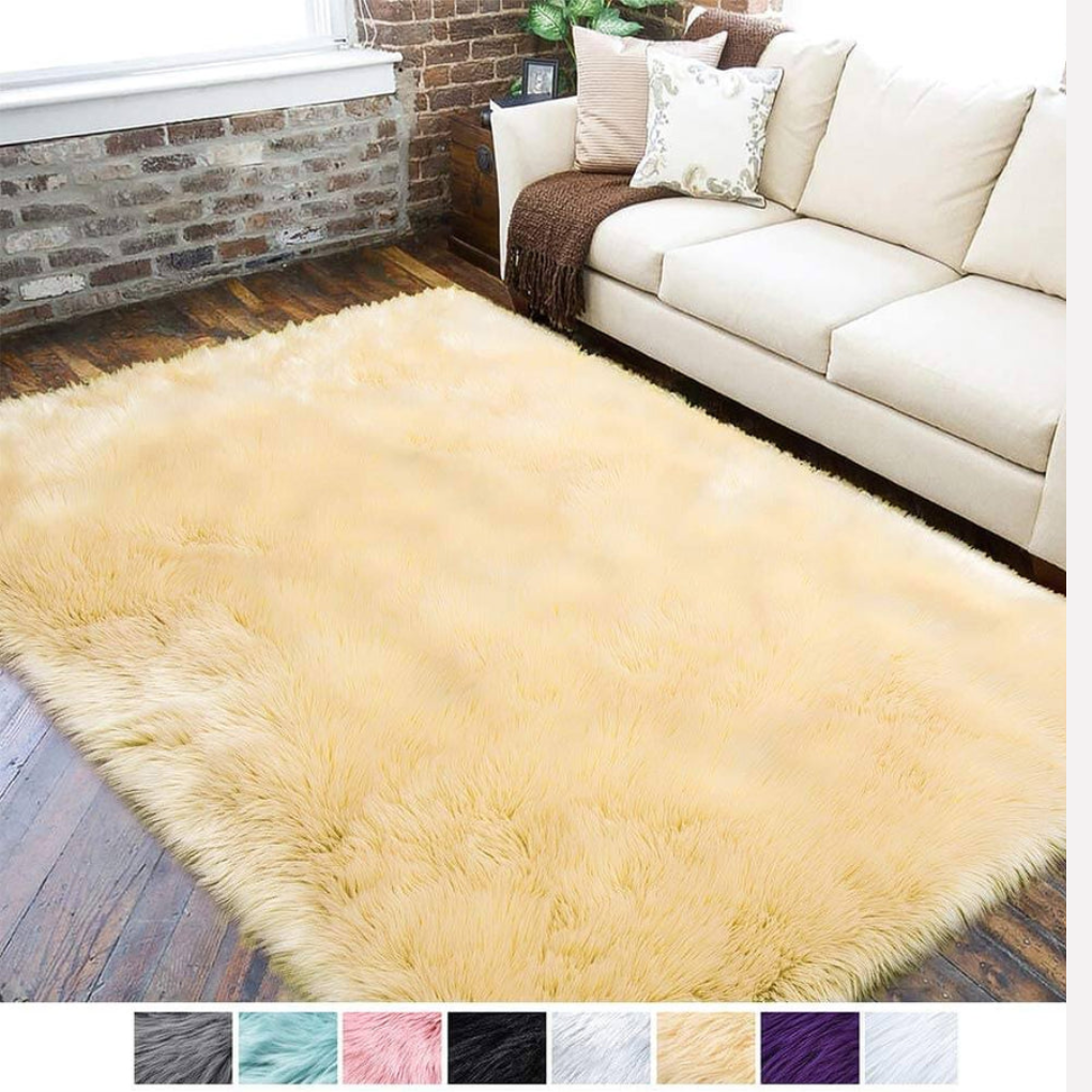 Plush Artificial Sheepskin Floor Mat