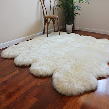 Plush Natural Sheepskin Floor Mat
