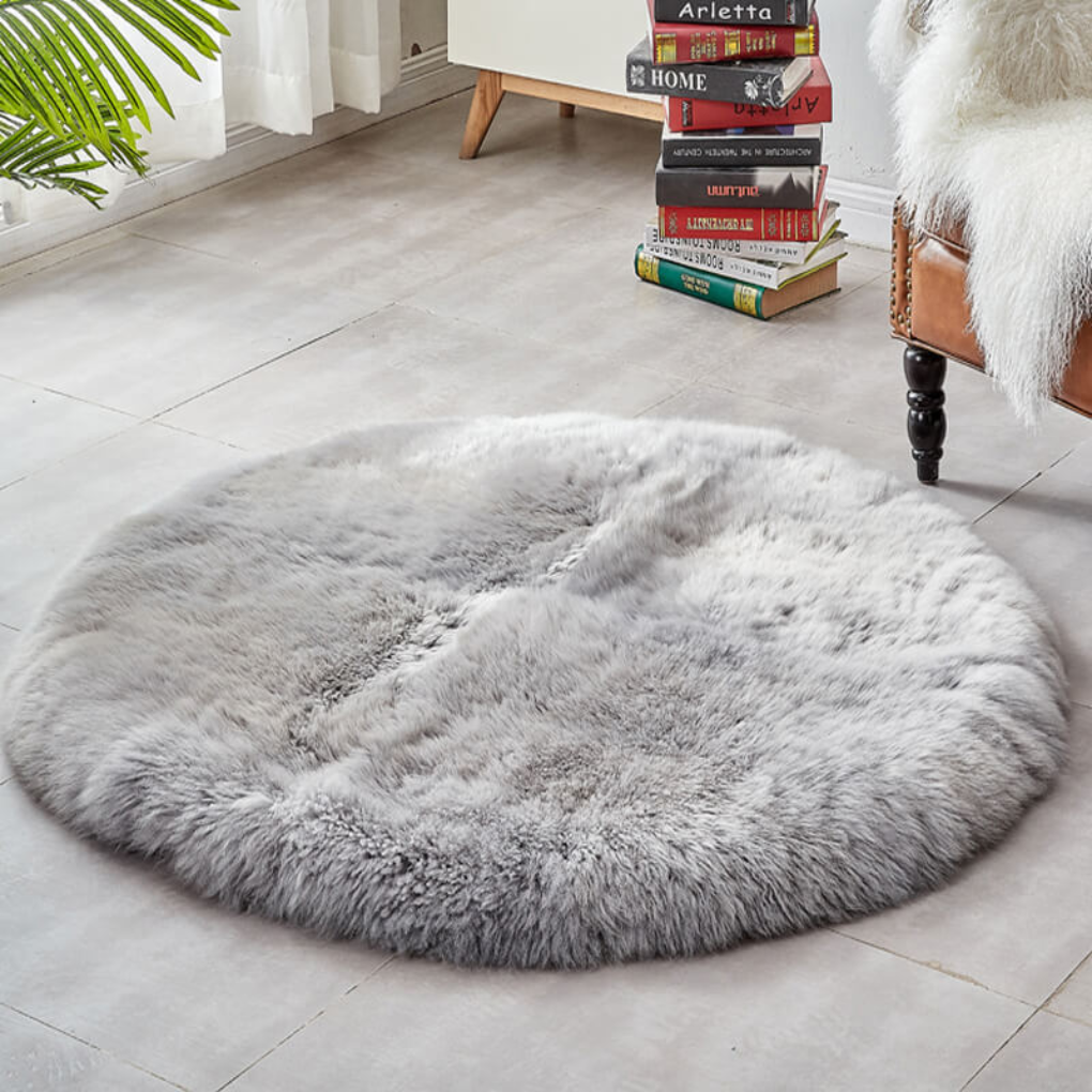 Plush Natural Sheepskin Floor Mat