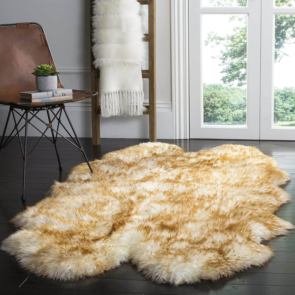 Plush Natural Sheepskin Floor Mat