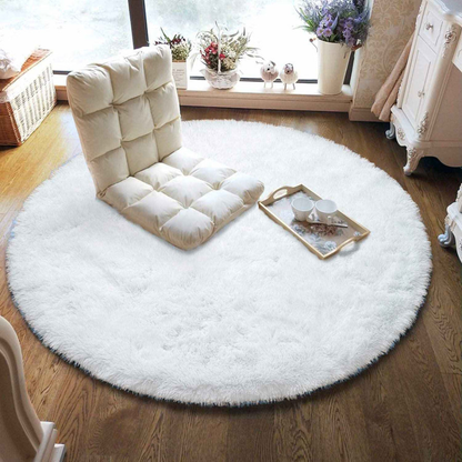 Plush Circular Shaggy Floor Rug - Peties