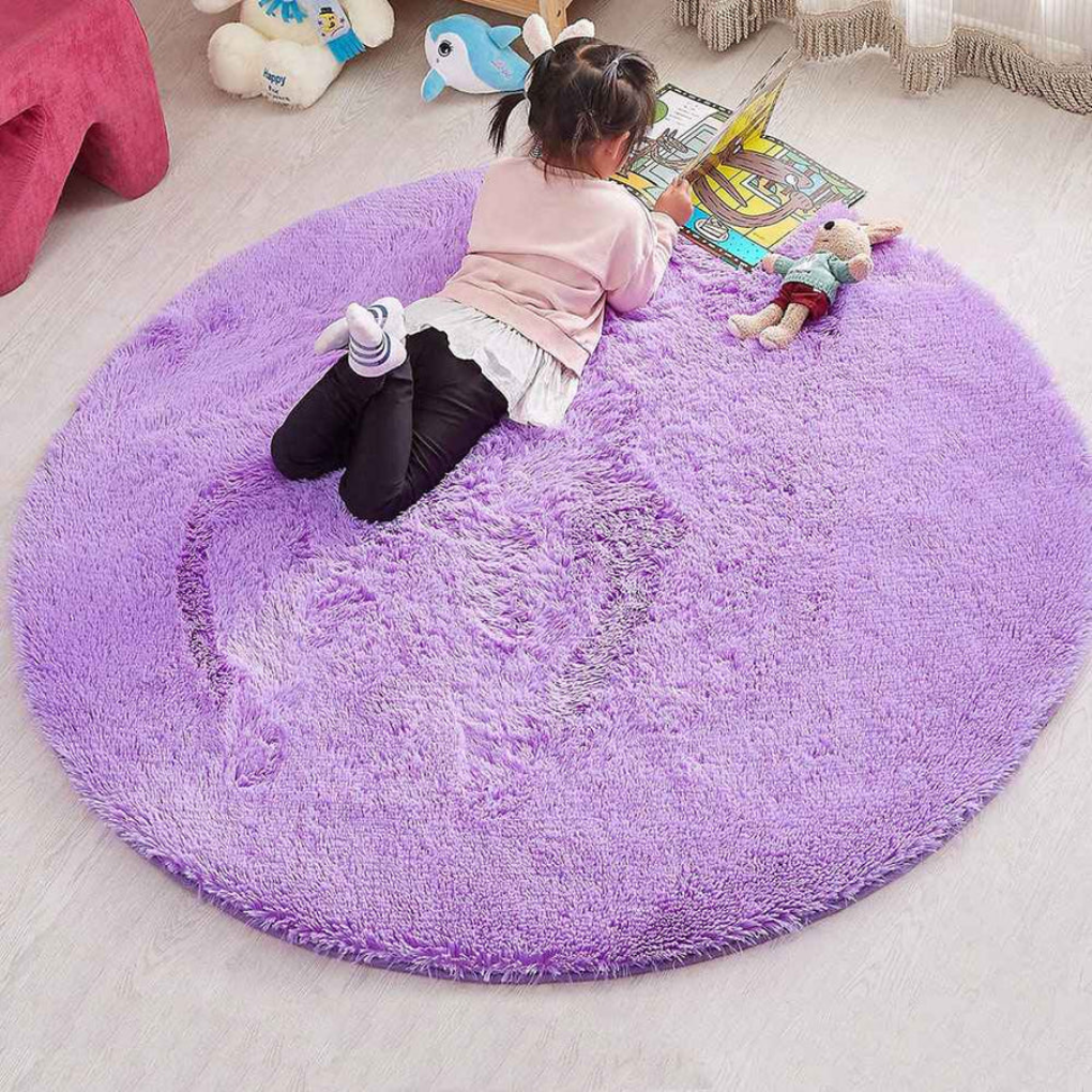 Plush Circular Shaggy Floor Rug