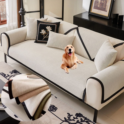 Non Slip Faux Suede Sofa Cover