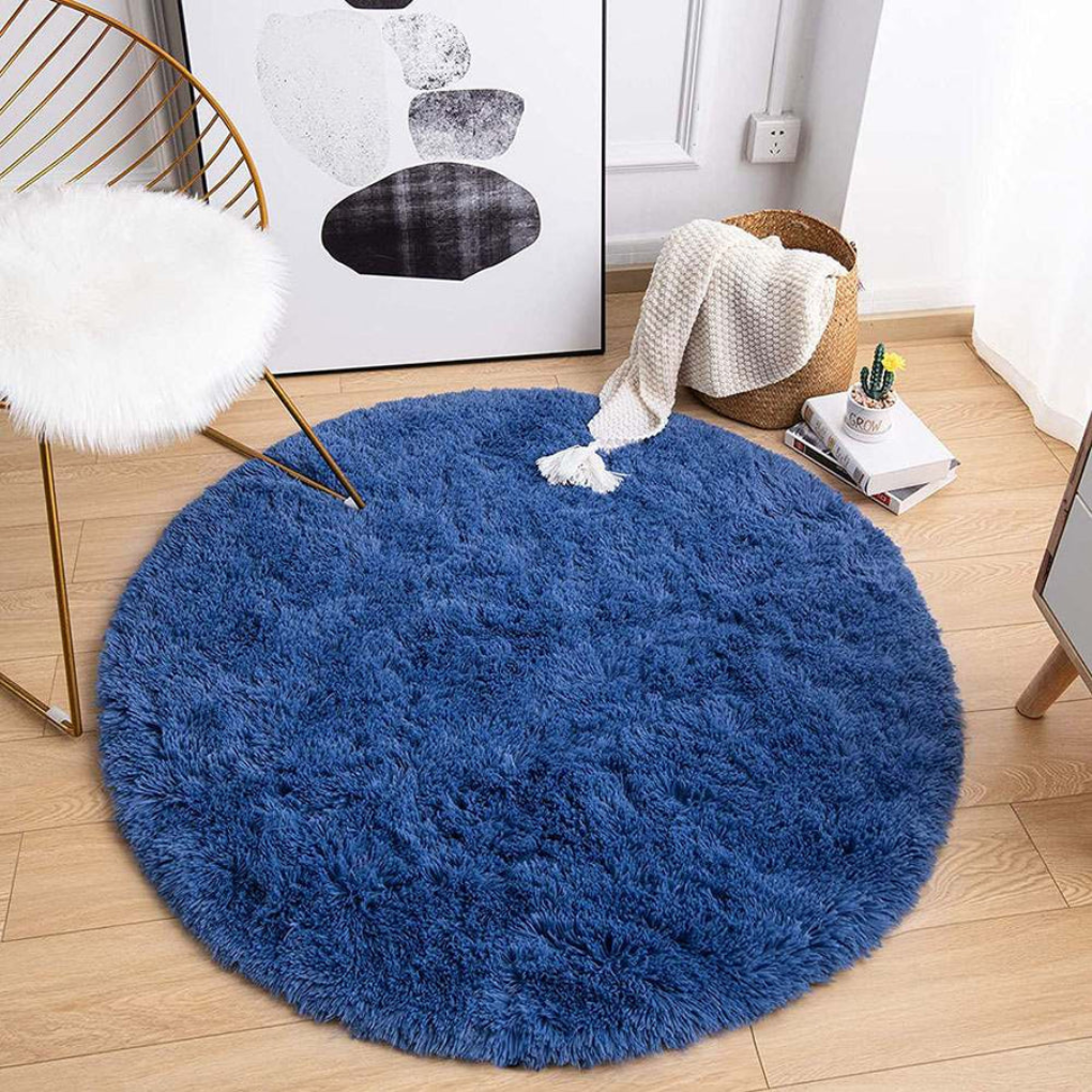 Plush Circular Shaggy Floor Rug