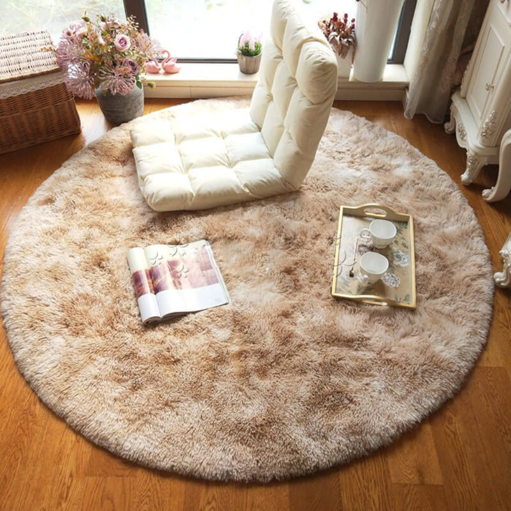 Plush Circular Shaggy Floor Rug