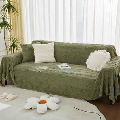 Plush Fuzzy Synthetic Fur Couch Cover