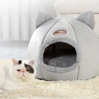 Deep Sleep Cat Bed – Cozy Indoor Cat Cave House