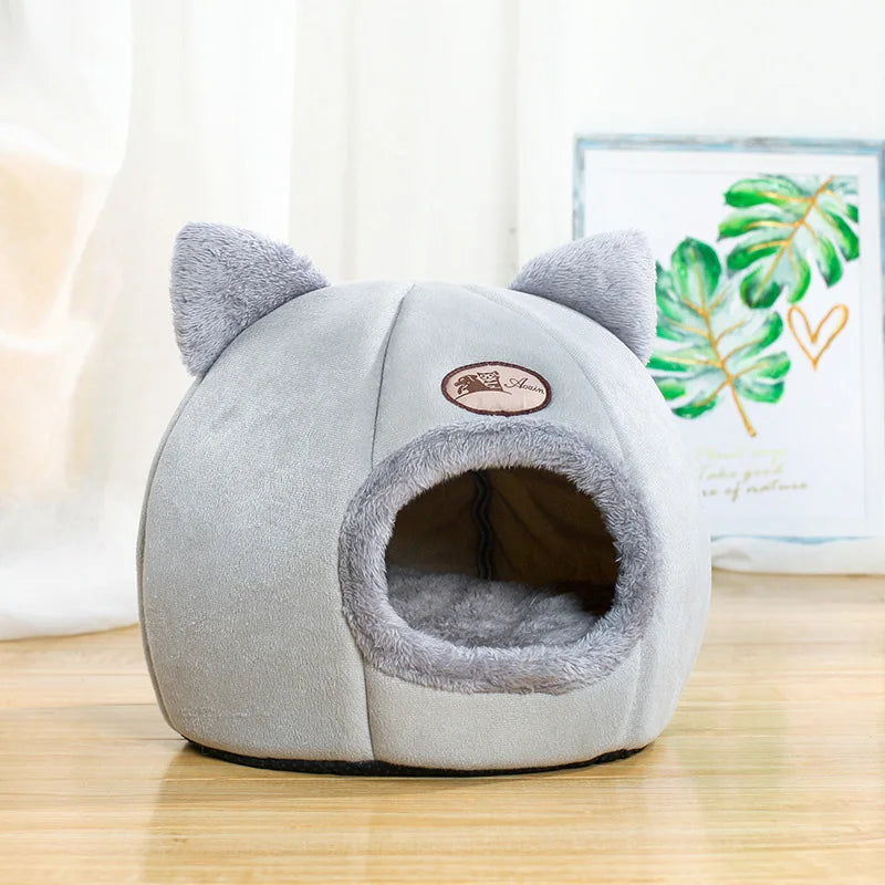 Deep Sleep Cat Bed – Cozy Indoor Cat Cave House