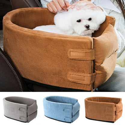 Portable Central Console Dog Car Seat – Secure and Comfortable Travel for Your Pet