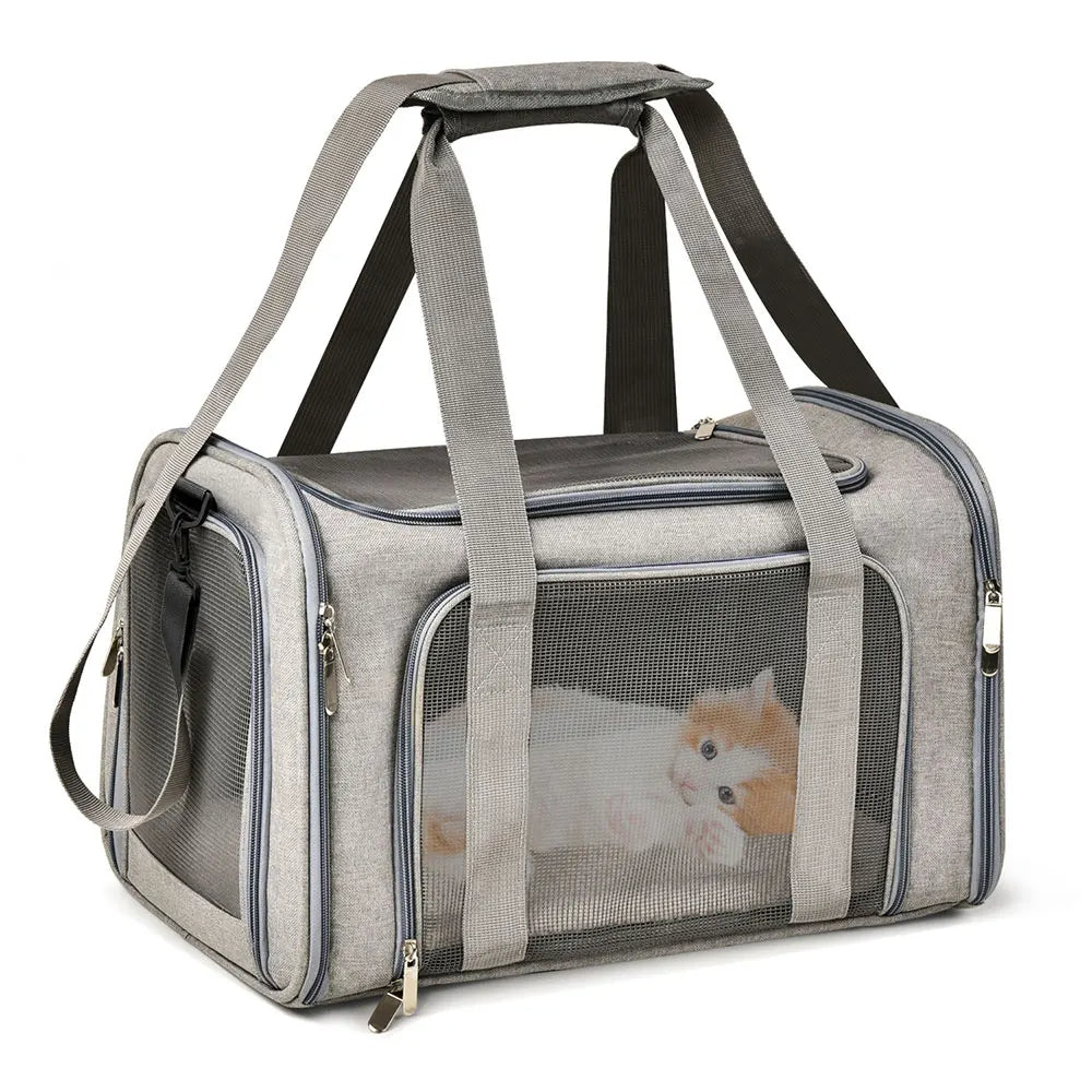Soft-Sided Pet Travel Carrier Bag – Comfortable and Airline-Approved