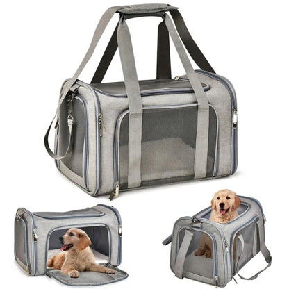 Soft-Sided Pet Travel Carrier Bag – Comfortable and Airline-Approved