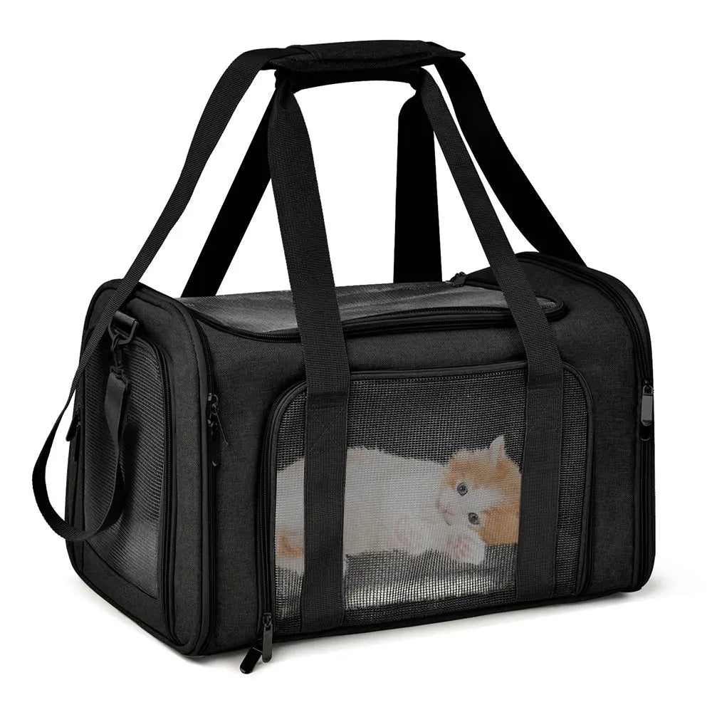 Soft-Sided Pet Travel Carrier Bag – Comfortable and Airline-Approved