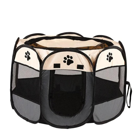 Octagonal Foldable Cat and Dog Tent – Portable Pet Playpen