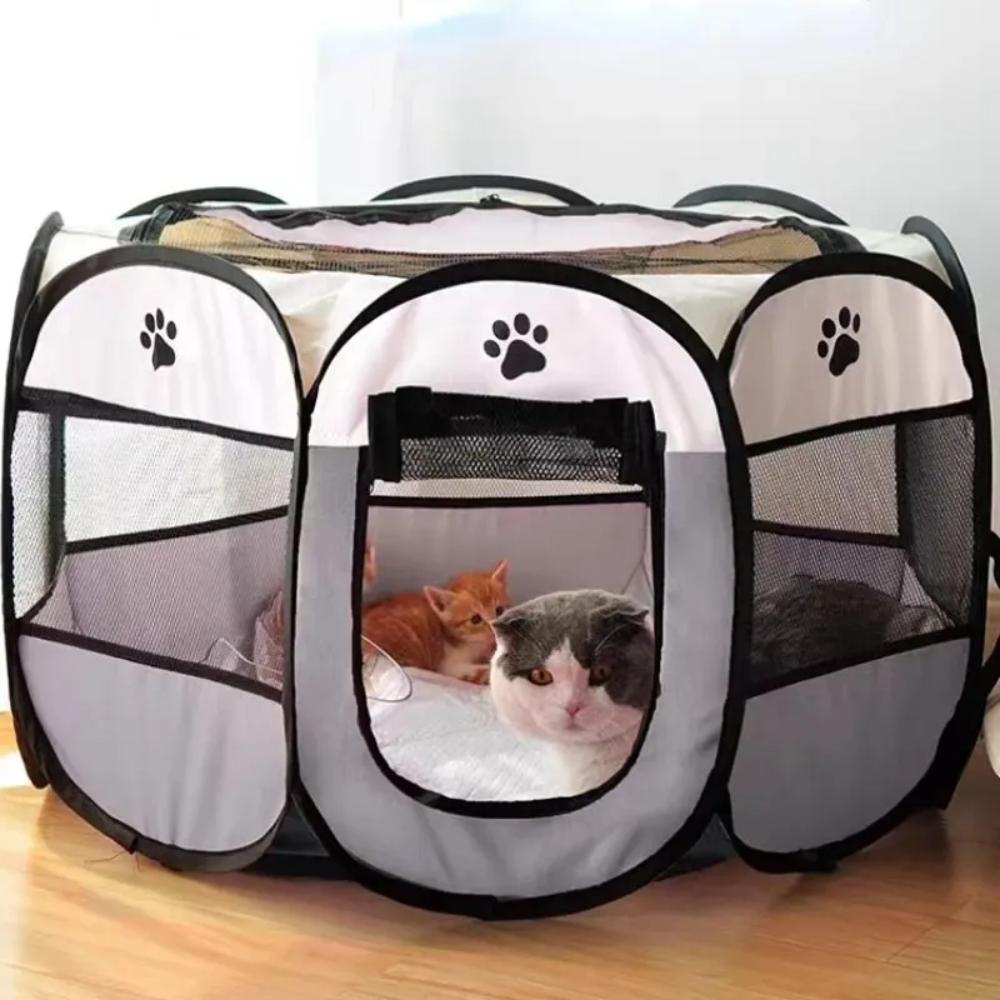Octagonal Foldable Cat and Dog Tent – Portable Pet Playpen