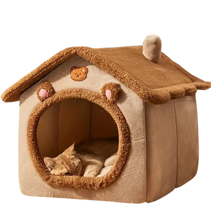 Cozy & Foldable Cat and Dog House - Removable Cats Bed House