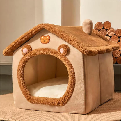 Cozy & Foldable Cat and Dog House - Removable Cats Bed House