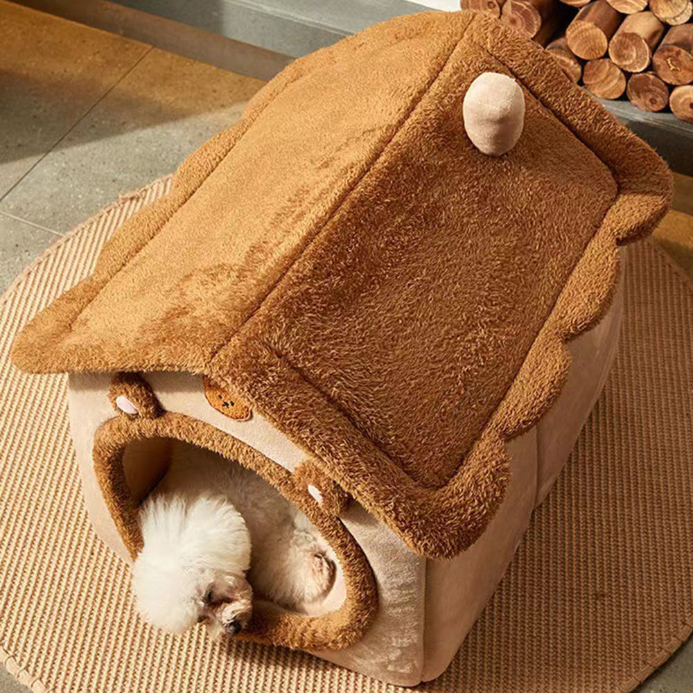 Cozy & Foldable Cat and Dog House - Removable Cats Bed House