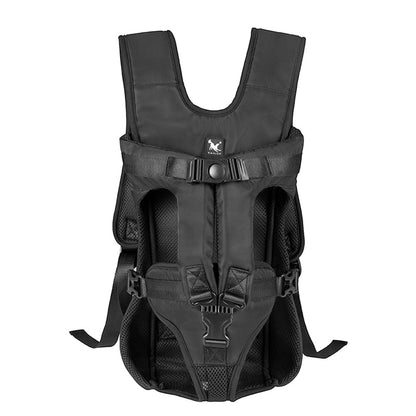 Front Dog Carrier – Hands-Free Backpack for Comfortable Pet Travel – Black