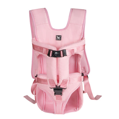 Front Dog Carrier – Hands-Free Backpack for Comfortable Pet Travel – Pink