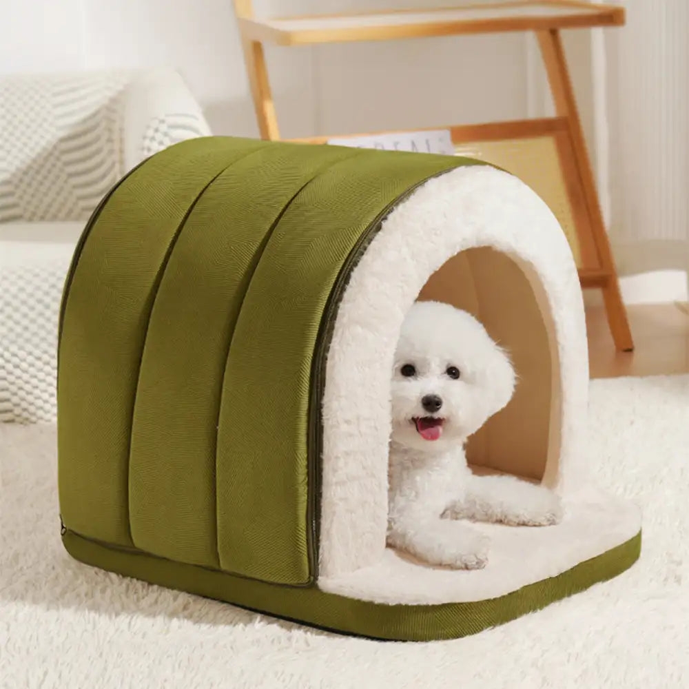 Cozy Plush Pet Bed - Dog and Cat Den - Peties